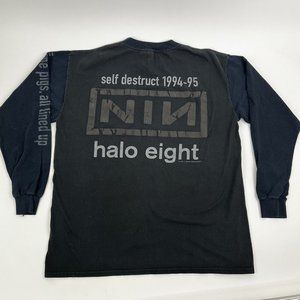 Vintage 1994 Nine Inch Nails NIN Self Destruct The Downward Spiral T-Shirt Sz XL